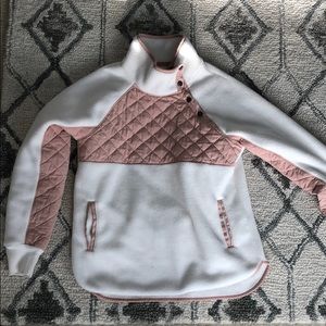 Quilted Abercrombie and Fitch button-up sweatshirt